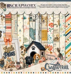 Scrapworx Collection - Little Paws - Pattern Paper - 1. Primary Pack 12 x 12 - 1. Side A - Front Cover (Copy)